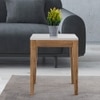 Metalsmith Solid Wood Side Table in White Finish