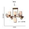 Devansh Gold Wall Mounted Lamp With Off-White Cotton Shade