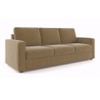 Apollo Compact 3 Seater  Fabric Sofa In Fawn Velvet Colour