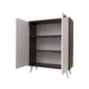 Nextstep Modern Metal Floor Cabinet Walnut