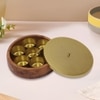 Metalsmith Wooden Storage Box with Lid Brown Finish Organizer