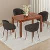 Atlas Solid Wood 4 Seater Dining Table With Meryl Lounge Chairs