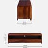 Sheesham Wood TV Unit in Scratch Resistant Honey Oak Finish for TVs up to 70 Inches