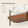 Paloma Rectangular Marble Coffee Table in Pluto Spanish Ceramic Finish