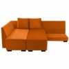 Melo 3 Seater Fold Out Sofa cum Bed  in Orange Colour