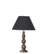 Saki Honey Finish Wood Table Lamp with Cotton Shade