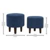 Daviana Boucle Fabric Lounge Chair in Blue Colour