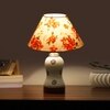 Devansh Conical Multi Cotton Shade Lamp With Wood & Mosaic Glass Base For Decoration/Office/Home/Gifting/Study For Decoration/Office/Home/Gifting/Study -(10X10X14.5) Inches -A