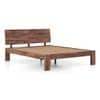 Boston Solid Wood King Size Non Storage Bed in Teak Finish