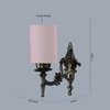 Devansh Metal Electric Wall Light in Antique Gold Colour with Grey Shade Count of 1 Light