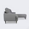 Riga 5 Seater Velvet Fabric Left Hand Side Lounger in Dark Grey