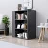 Hexa Engineered Wood Bookshelf Multipurpose Storage Rack in Slate Grey Colour