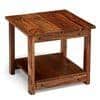 Camden Sheesham Wood Contemporary Square Coffee Table In Natural Teak Finish