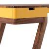 Truman Solid Wood Study Table in Teak Finish Colour Passion Flower