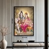 The Castle Decor Lord Shiva Parivar Wall Painting Framed Artwork 20x30 Inch Style 5