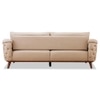 Veronica 3 Seater Fabric Sofa in Honey Beige Colour