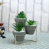 Multi Level Faux Plants With Ceramic Pots