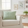 Cable Moss Desert Sage Cotton Knitted Cushion Cover 16X16 Inches