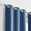 Stoa Paris Satin Window Curtain, 70% Blackout Curtains,   Privacy Lining, Pack of 2, Versailles - Celestial Blue