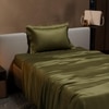 Stoa Paris Single Bedsheet with 1 Pillow Cover sheet with Olive Oasis
