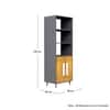 Hexa Engineered Wood Bookshelf Multipurpose Storage Rack in Slate Grey and Giant Wood Colour