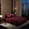 Stoa Paris Super King Size Bedsheet with 4 Pillow Covers  Size Velvet Wine