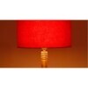 Gwyneth Red Cotton Shade Floor Lamp
