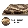Luxe Home Bath Mat Macau Diamond (40x60 cm, Chocolate) (Pack of 1)
