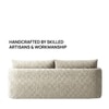 Cozychic Wood 3 Seater With Upholstery Non Storage Sofa In Beige Colour