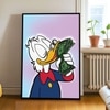 The Castle Decor Luxury Duck Money Pop Art Wall Art Framed Painting 20x30 Inch