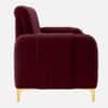 Monly Velvet 1 Seater Sofa Maroon Color