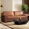 Farina 3 Seater Luxury Italian Leather Sofa In Cognac