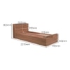 Vienta Engineered Wood Single  Size Bed With Box Storage (Oak Brown Finish)