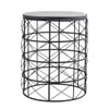Metalsmith Solid Wood Side Table in Black Powder Finish