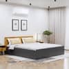 Hexa Engineered Wood Modern King Bed With Headboard With Storage In Slate Grey And Giant Wood