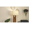 Victoria Beige Jute Floor Lamp with Beige Jute Base