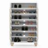 Oslo High Gloss 21 Pair Shoe Rack In White Finish