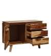 Yukioidi Sheesham Wood Sideboard In Rustic Teak Finish