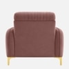 Monly Velvet 1 Seater Sofa Peach Color