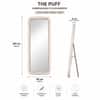 The Artment Unbreakable Beige Square Puff Floor Mirror (160 x 50) cm