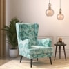 Genoa Wing Chair in Chitra Velvet Colour