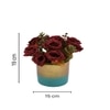Artificial Red Roses With A Ceramic Pot