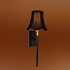 Devansh Metal Electric Wall Light in Black Colour with Black Shade Count of 1 Light
