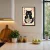 The Castle Decor Cute Cat Eating Ramen Kitchen Wall Art 12x18 Inch