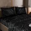 Stoa Paris Moonlight Whispers Satin Bedsheet for Super King Size Bed Whispers Satin Noir Collection