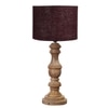 Devansh Brown Jute   Table Lamp With  Wood Natural Base (7X17.5 Inches)-17