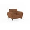 Vetra 1 Seater Leather Sofa In Pecan Brown Colour