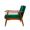 Armari Solid Wood Arm Chair in Bottle Green Color