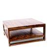 Turin Sheesham Wood Coffee Table In Teak Finish