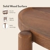 Kai Oval Solid Wood End table in Amber Walnut finish